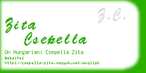 zita csepella business card